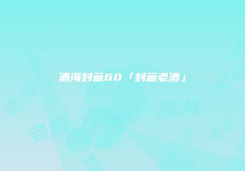 酒海封藏60「封藏老酒」