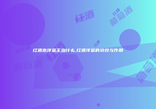 红酒泡洋葱主治什么,红酒洋葱的功效与作用