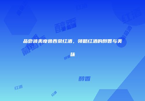 品尝波美度鲁西荣红酒，领略红酒的醇香与美味