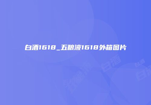 白酒1618_五粮液1618外箱图片