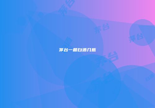 茅台一箱白酒几瓶