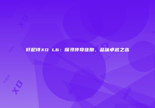 轩尼诗XO L6：探寻传奇佳酿，品味卓越之选