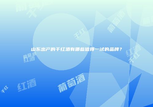 山东出产的干红酒有哪些值得一试的品牌？