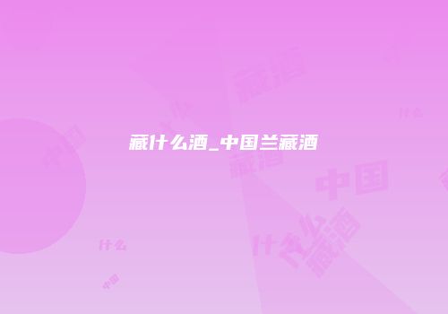 藏什么酒_中国兰藏酒