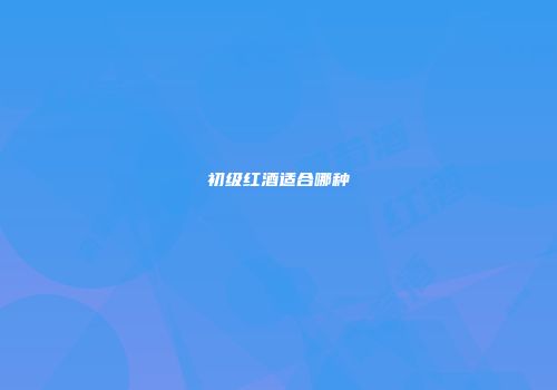 初级红酒适合哪种