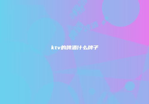 ktv的啤酒什么牌子