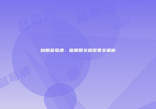自酿蓝莓酒：保质期关键因素全解析