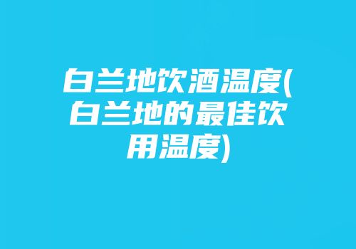 白兰地饮酒温度(白兰地的最佳饮用温度)