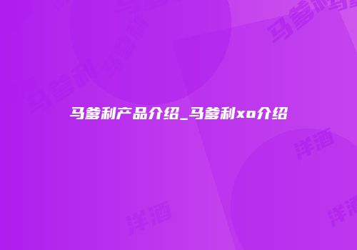马爹利产品介绍_马爹利xo介绍