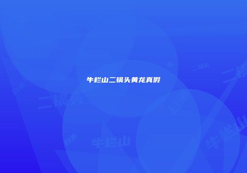 牛栏山二锅头黄龙真假