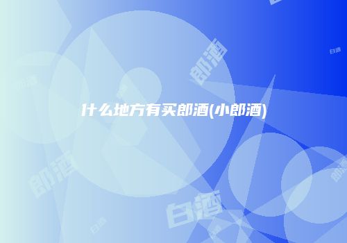 什么地方有买郎酒(小郎酒)