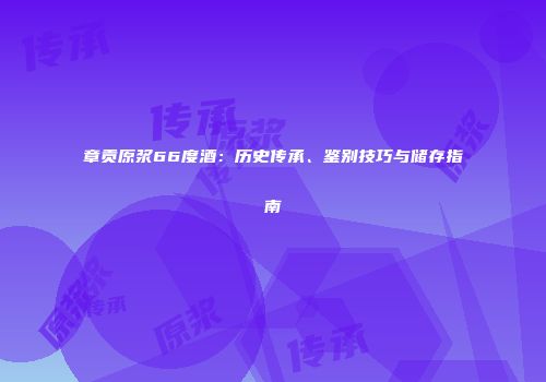 章贡原浆66度酒：历史传承、鉴别技巧与储存指南