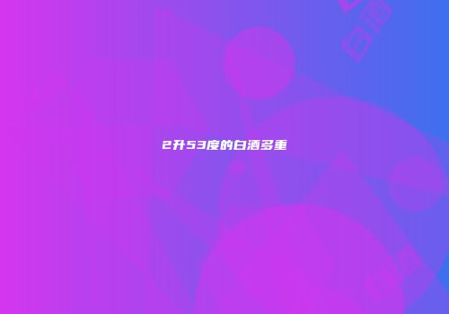 2升53度的白酒多重