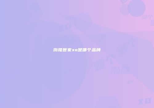 渤隆世家xo是哪个品牌