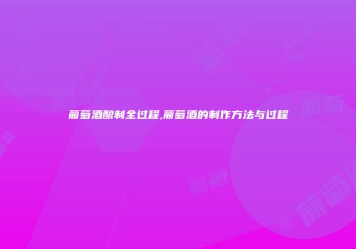 葡萄酒酿制全过程,葡萄酒的制作方法与过程