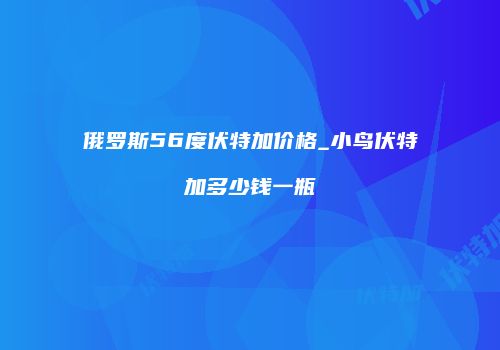 俄罗斯56度伏特加价格_小鸟伏特加多少钱一瓶
