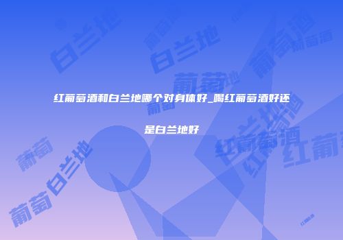 红葡萄酒和白兰地哪个对身体好_喝红葡萄酒好还是白兰地好