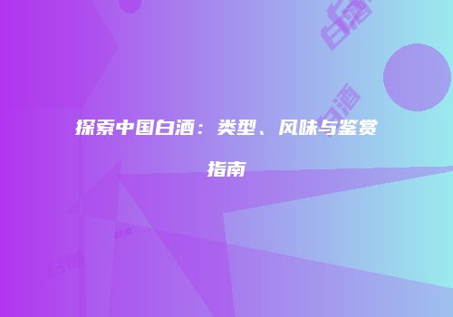 探索中国白酒：类型、风味与鉴赏指南