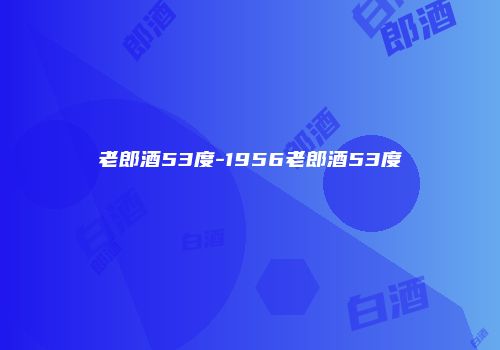 老郎酒53度-1956老郎酒53度