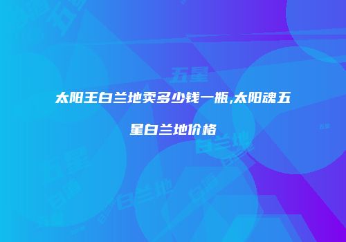 太阳王白兰地卖多少钱一瓶,太阳魂五星白兰地价格