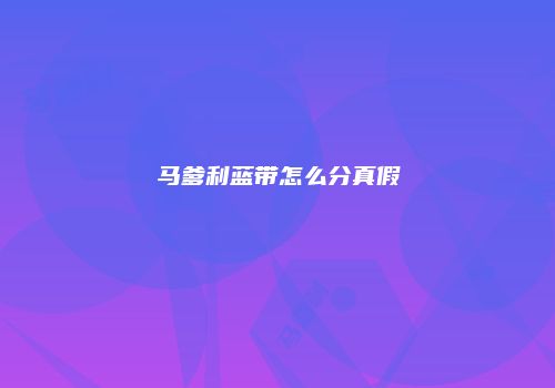 马爹利蓝带怎么分真假