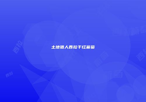 土地猎人西拉干红葡萄
