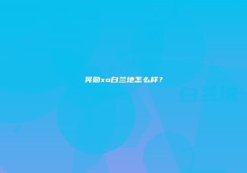 晃勋xo白兰地怎么样？