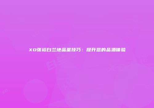 XO张裕白兰地品鉴技巧：提升您的品酒体验