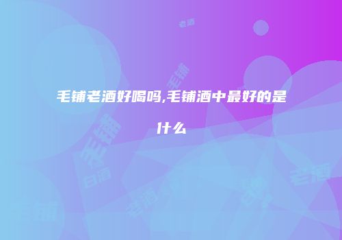 毛铺老酒好喝吗,毛铺酒中最好的是什么