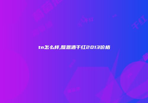 tn怎么样,醍恩洒干红2013价格