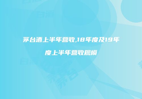 茅台酒上半年营收,18年度及19年度上半年营收规模