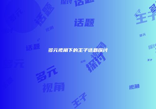 多元视角下的王子话题探讨