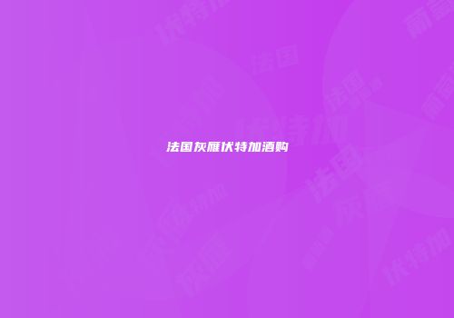 法国灰雁伏特加酒购