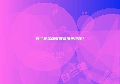 白兰地品牌有哪些值得推荐？