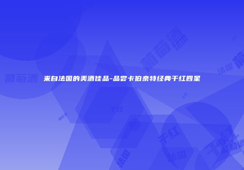 来自法国的美酒佳品-品尝卡伯奈特经典干红四星
