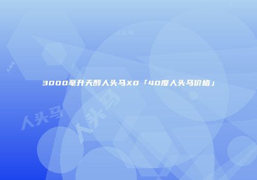 3000毫升天醇人头马X0「40度人头马价格」