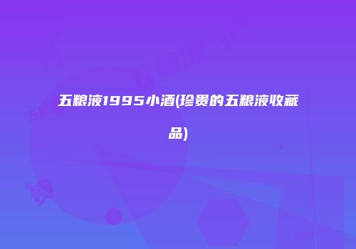 五粮液1995小酒(珍贵的五粮液收藏品)