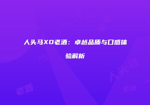 人头马XO老酒：卓越品质与口感体验解析