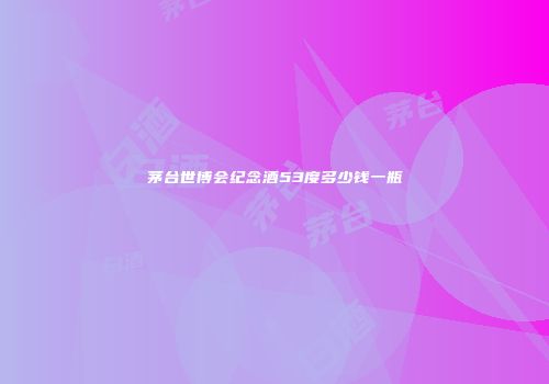 茅台世博会纪念酒53度多少钱一瓶