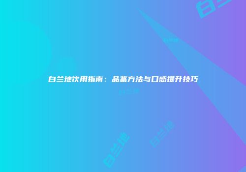 白兰地饮用指南：品鉴方法与口感提升技巧