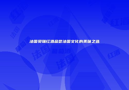 法国贝瑞红酒品尝法国文化的美味之选