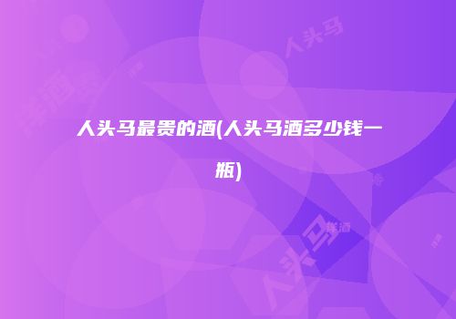 人头马最贵的酒(人头马酒多少钱一瓶)