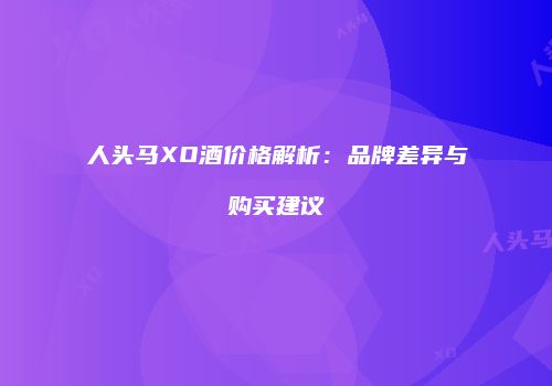 人头马XO酒价格解析：品牌差异与购买建议