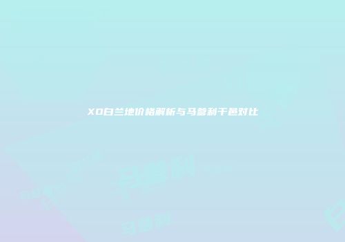 XO白兰地价格解析与马爹利干邑对比