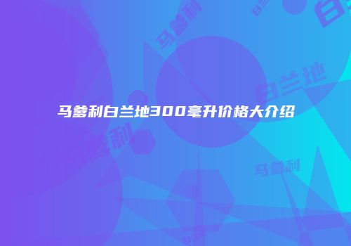 马爹利白兰地300毫升价格大介绍