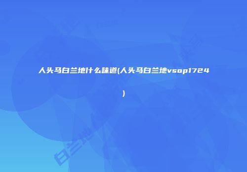人头马白兰地什么味道(人头马白兰地vsop1724)