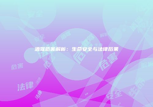 酒驾危害解析：生命安全与法律后果
