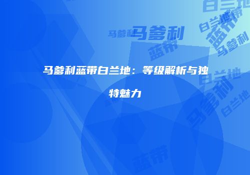 马爹利蓝带白兰地：等级解析与独特魅力