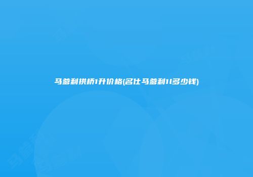 马爹利拱桥1升价格(名仕马爹利1l多少钱)
