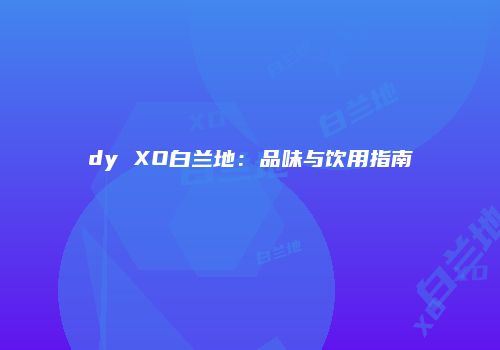 dy XO白兰地：品味与饮用指南